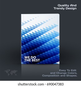 Business vector template, brochure design, abstract annual report,