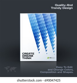 Business vector template, brochure design, abstract annual report,