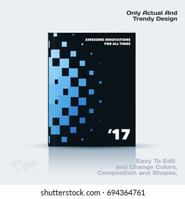 Business vector template, brochure design, abstract annual report