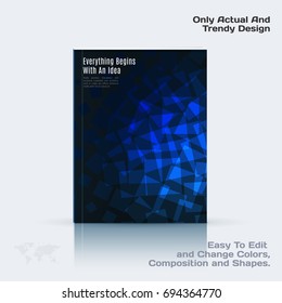 Business vector template, brochure design, abstract annual report