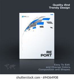 Business vector template, brochure design, abstract annual report