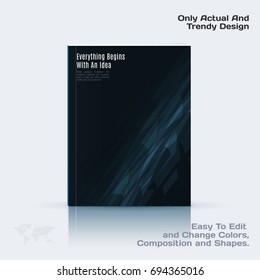 Business vector template, brochure design, abstract annual report