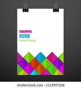 Business vector template. Brochure layout, cover modern design annual report, magazine, flyer in A4 with many colourful rectangles, squares for business with abstract texture background.