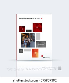 Business vector template. Brochure layout, cover modern design annual report, magazine, flyer in A4 with yellow geometric shapes, squares, triangles for business with abstract texture background.