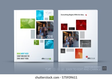 Business vector template. Brochure layout, cover modern design annual report, magazine, flyer in A4 with colourful geometric shapes, squares, triangles for business with abstract texture background.