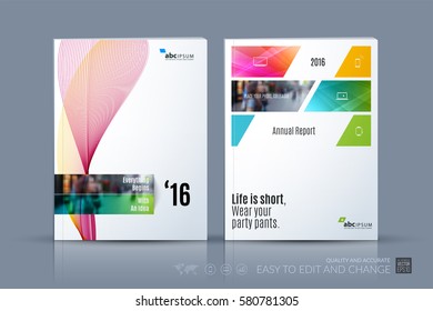 Business vector template. Brochure layout, cover modern design annual report, magazine, flyer in A4 with colourful waves, lines, soft shapes for business with abstract texture background.