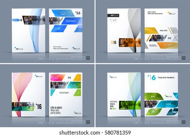 Business vector template. Brochure layout, cover modern design annual report, magazine, flyer in A4 with colourful waves, lines, soft shapes for business with abstract texture background.