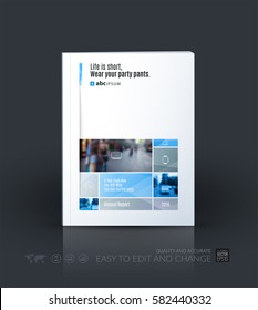Business vector template. Brochure layout, cover modern design annual report, magazine, flyer in A4 with many grey rectangles, soft shapes for business with abstract texture background.