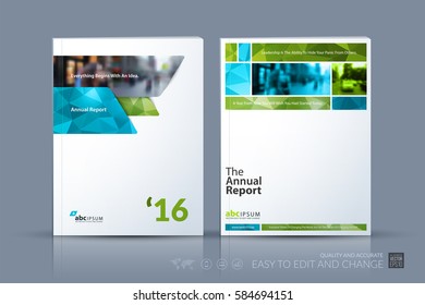 Business vector template. Brochure layout, cover modern design annual report, magazine, flyer in A4 with many green rectangles, banners for business with abstract texture background.

