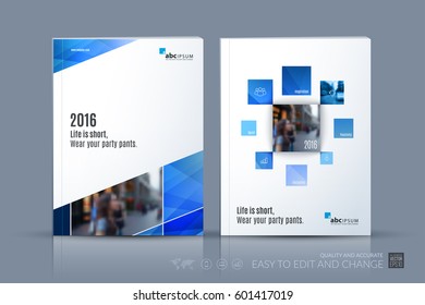 Business vector template. Brochure layout, cover modern design annual report, magazine, flyer in A4 with yellow diagonal geometric shapes for business with abstract texture background. Set