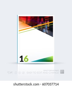 Business vector template. Brochure layout, cover modern design annual report, magazine, flyer in A4 with colourful diagonal, triangular shapes shapes for business with abstract texture background.