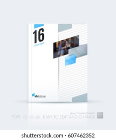 Business vector template. Brochure layout, cover modern design annual report, magazine, flyer in A4 with grey diagonal, rectangular shapes for business with abstract texture background.