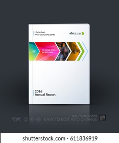 Business vector template. Brochure layout, cover modern design annual report, poster, flyer in A4 with colourful geometric shapes for construction with abstract texture background.
