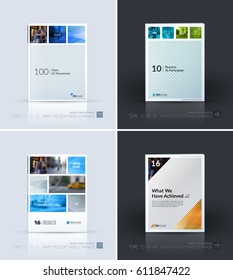 Business vector template. Brochure layout, cover modern design annual report, poster, flyer in A4 with colourful geometric shapes and grey lines for construction with abstract texture background.