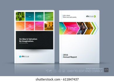 Business vector template. Brochure layout, cover modern design annual report, poster, flyer in A4 with colourful geometric shapes and grey lines for construction with abstract texture background.
