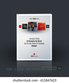  Plantilla de vector de negocio. Diseño del folleto, informe anual de diseño moderno, afiche, volante en A4 con formas geométricas rojas y líneas grises para construcción con fondo de textura abstracta.