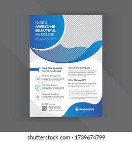 Diseño de plantillas de vectores de negocio para folletos de negocios, volante, afiche, presentación, informe anual, portada de revista, folletos A4 Ilustración de vectores