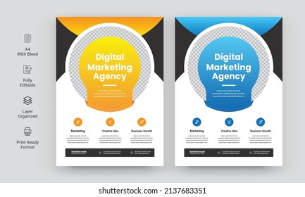 Business Vector template design for business brochure, flyer, poster, presentation, annual report, magazine cover, leaflets A4 Vector illustration