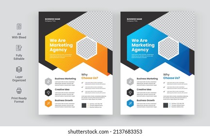 Business Vector template design for business brochure, flyer, poster, presentation, annual report, magazine cover, leaflets A4 Vector illustration
