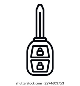 Business vehicle car key icon outline vector. Smart button. Lock service