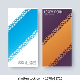 Business vertical banner set in line style