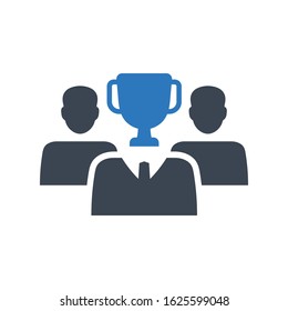 Business victory icon. vector graphics