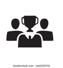 Business victory icon. vector graphics