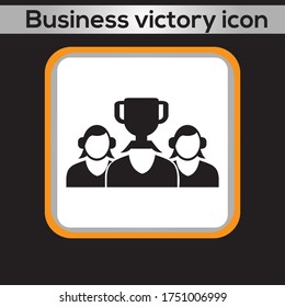 Business victory icon. vector graphics