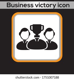 Business victory icon. vector graphics