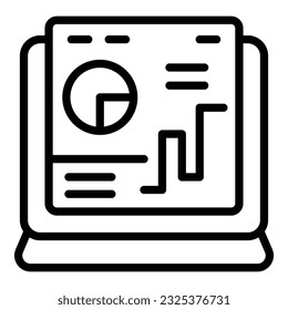 Business video conference icon outline vector. Online group. Call chat