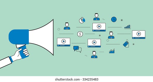 business video marketing content concept .promotion.phone