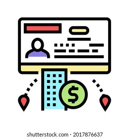 business visa color icon vector. business visa sign. isolated symbol illustration