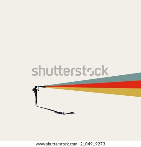 Business vision and ambition vector concept. Symbol of motivation, opportunity, career. Minimal design eps10 illustration