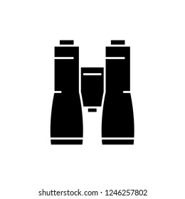Business vision black icon, vector sign on isolated background. Business vision concept symbol, illustration 