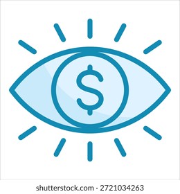 Elemento de icono de visión de negocios para el diseño