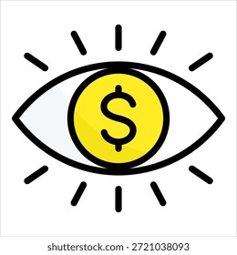 Elemento de icono de visión de negocios para el diseño