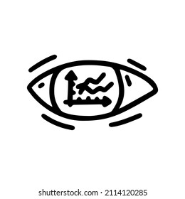icono del doodle simple de la línea de visión de negocio