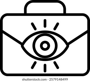 Business Vision Lineal Icon On White Background.