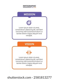 Business Vision Mission  Vector illustration