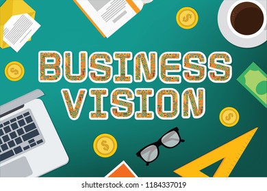 Business vision vector concept design