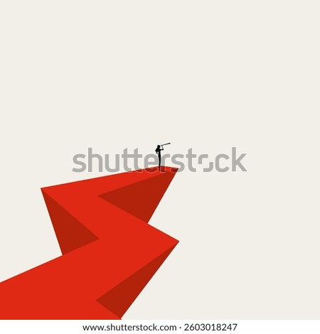 Business vision vector concept. Symbol of strategy, planning, decision and success. Minimal design eps10 illustration.
