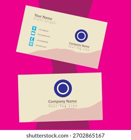 Business and visiting card design using light colours
