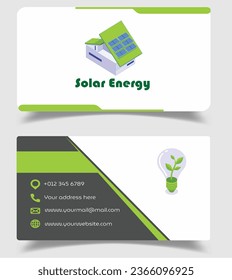 Business Visiting Card. Green Energy - Solar Energy business visting card.