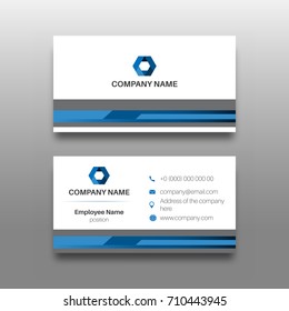 Business visiting card with logo. Modern, strict business card in vector.