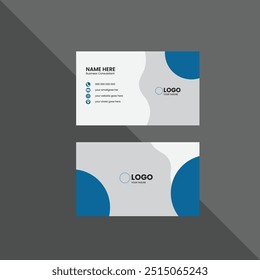 Business and visiting card with mockup,Professional Business Card Design With Blue Colour and Flower Pattern