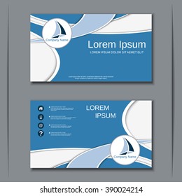 Business visiting card template. Badge, sticker, coupon, voucher, label vector design