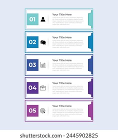 Business visualization infographic design template with options, steps or processes.