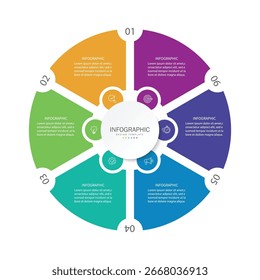Business visualization infographic polygon design template with 6 options, steps or processes. Business presentation.