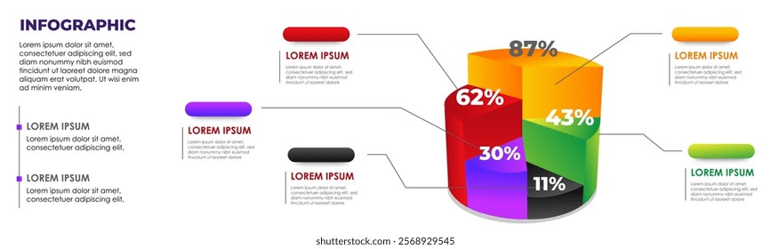 Business visualization timeline infographic template. Business presentation and Annual report. Vector illustration.
