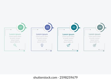 Business Visualization Timeline Infographic With Unique Steps And Icons On Isolated Background